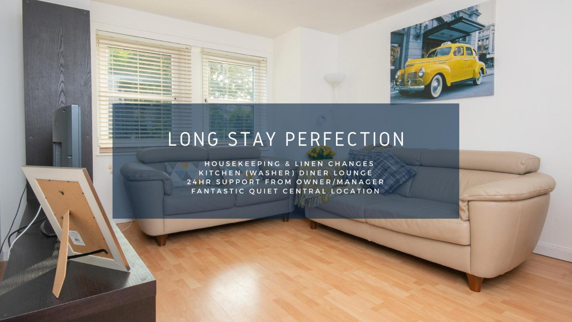 Dwellcome Home Ltd 2 Bedroom King & Double Central Apartment, Free Allocated Barrier Secured Parking Space At Rear Entrance & Fast Wifi, Ideal For Long Term Contractor, Corporate, Etc Stays, Regular Housekeeping Option - See Our Site For Assurance Aberdeen Bagian luar foto